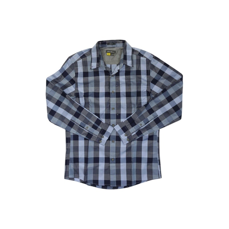 Eddie Bauer Travex Mens On the Go Long Sleeve Poplin Shirt