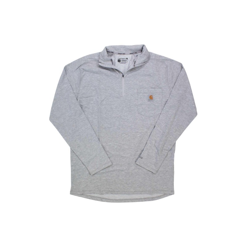 Carhartt Mens Force Relaxed-Fit Midweight LS 1/4 Zip Pocket T-Shirt