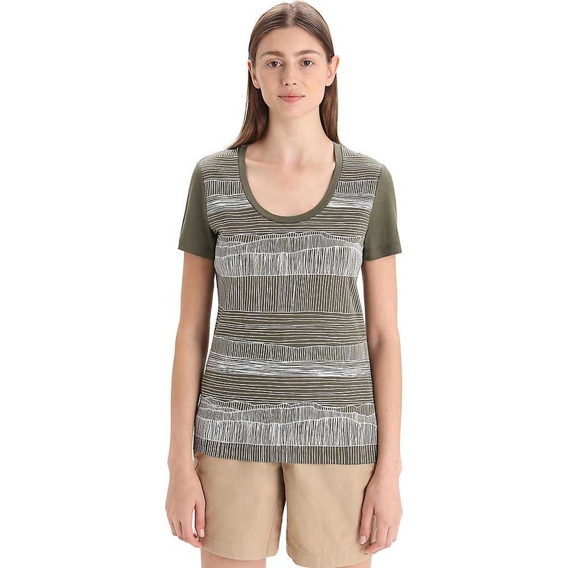 Icebreaker Womens Tech Lite II SS Scoop Tee - Reflection Lines
