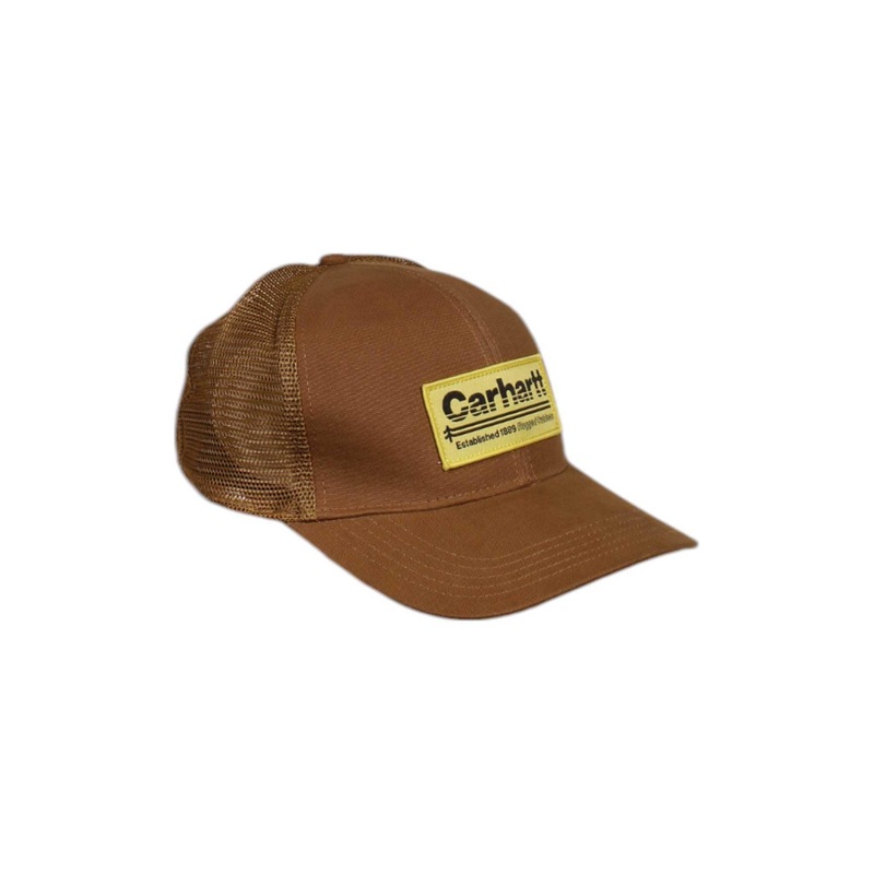 Carhartt Mens Canvas Mesh-Back Outdoors Patch Cap