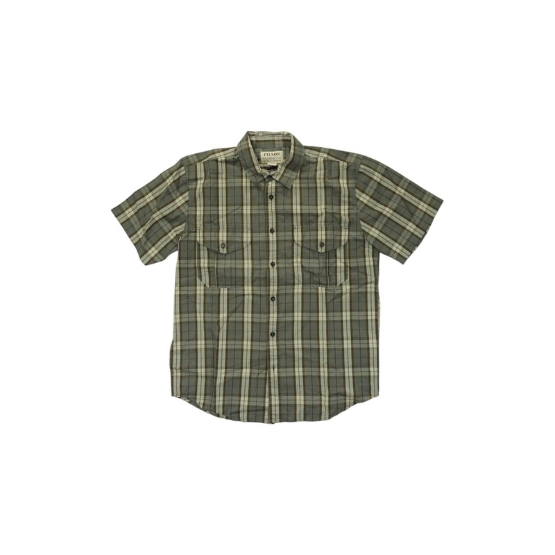 Filson Mens Washed SS Feather Cloth Shirt