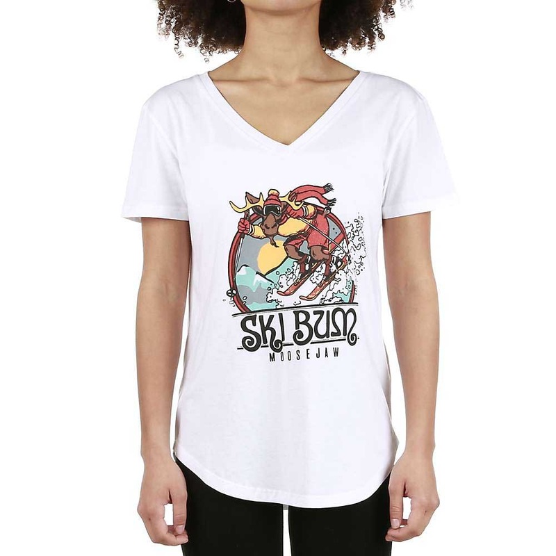Moosejaw Womens Steel Cut Oats Flowy V-Neck SS Tee