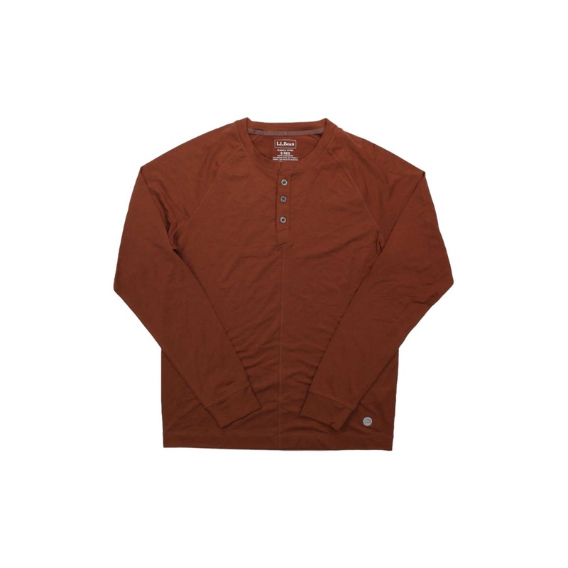 L.L.Bean Mens Encompass Merino Wool Blend Henley