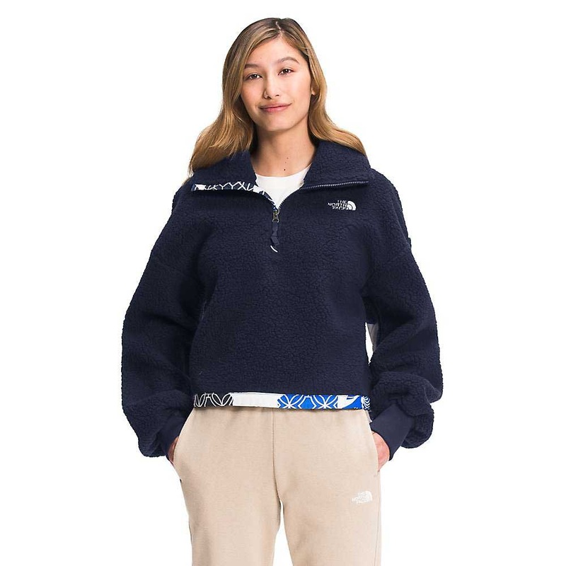 The North Face Womens Printed Platte Sherpa 1/4 Zip Top