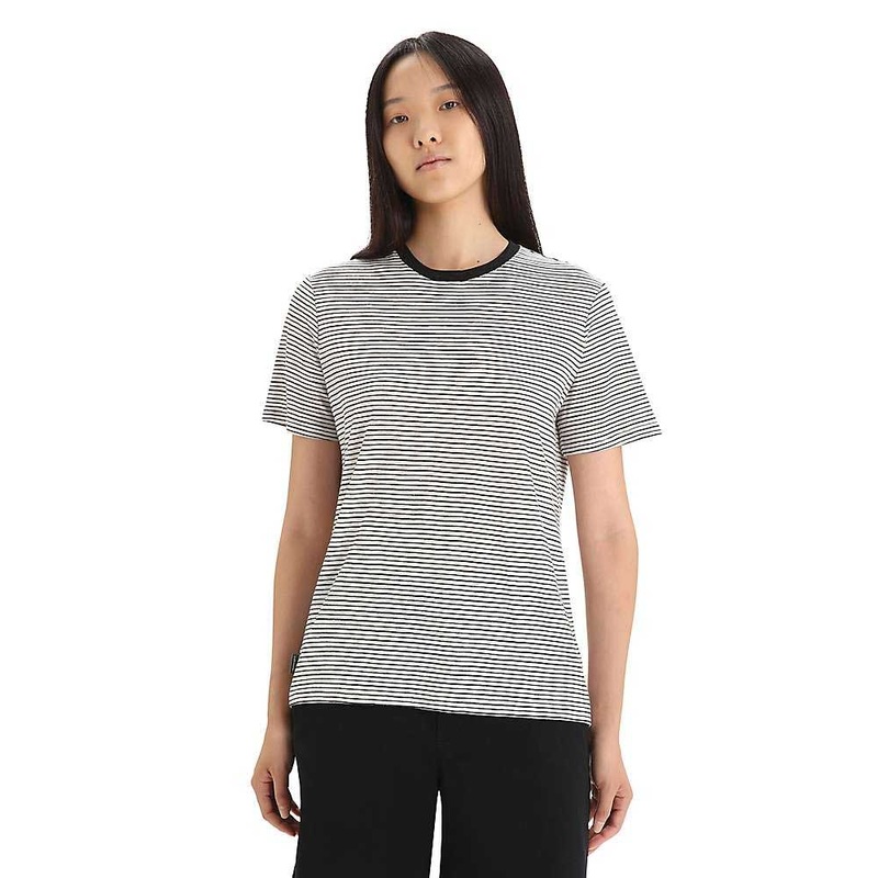 Icebreaker Womens Merino Linen SS Stripe Tee