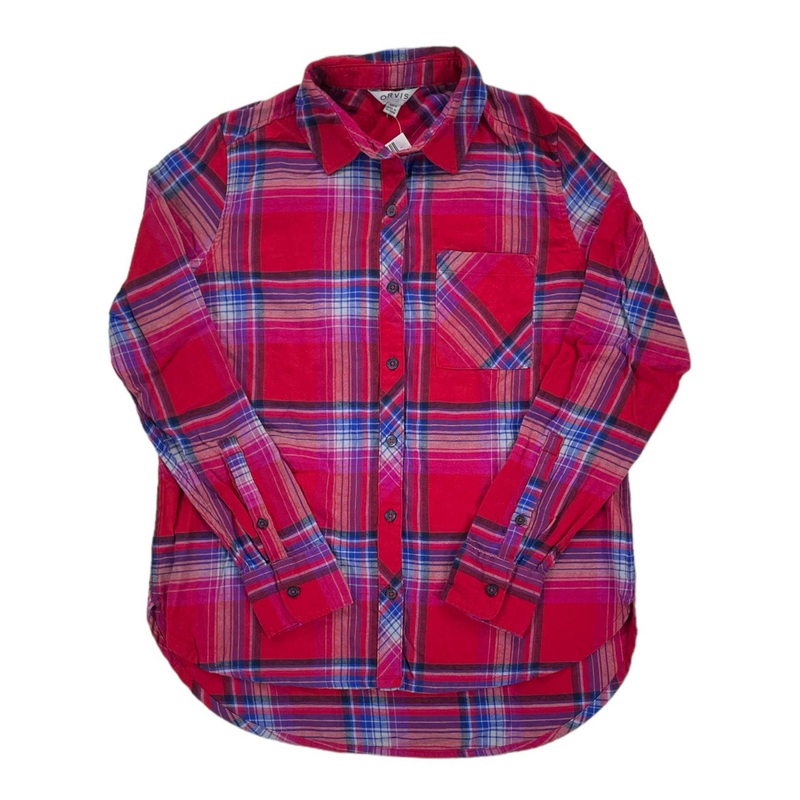 Womens Stretch Flannel Plaid Shirt
