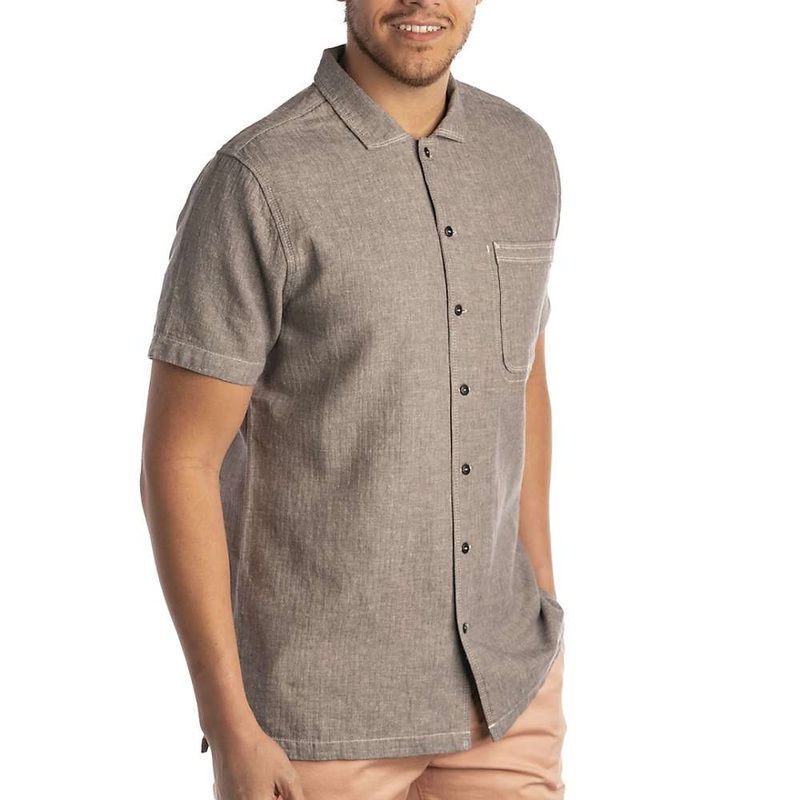 Jeremiah Men's Artemis Linen Cotton Herringbone Top