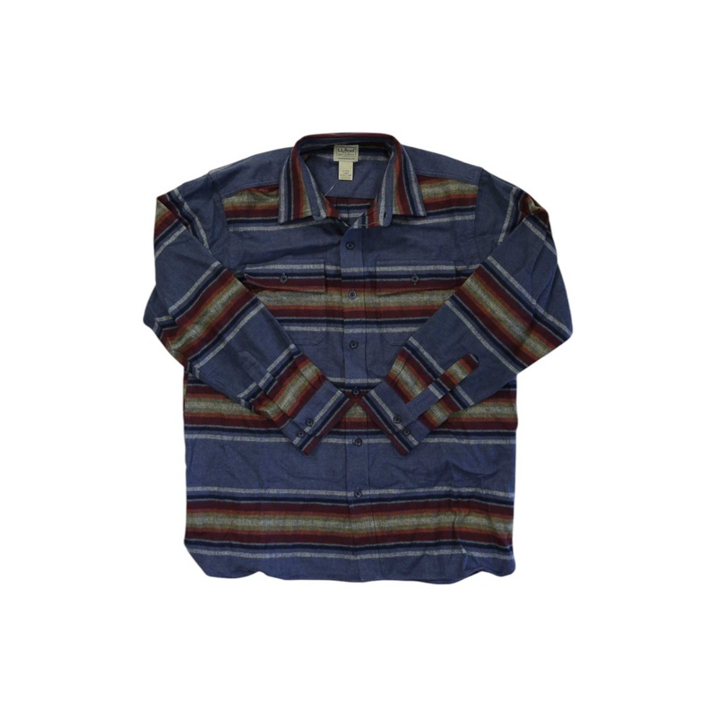 L.L.Bean Mens Chamois Stripe Shirt