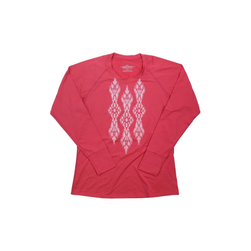 Snow Angel Womens Ikat Graphic Scoop Top
