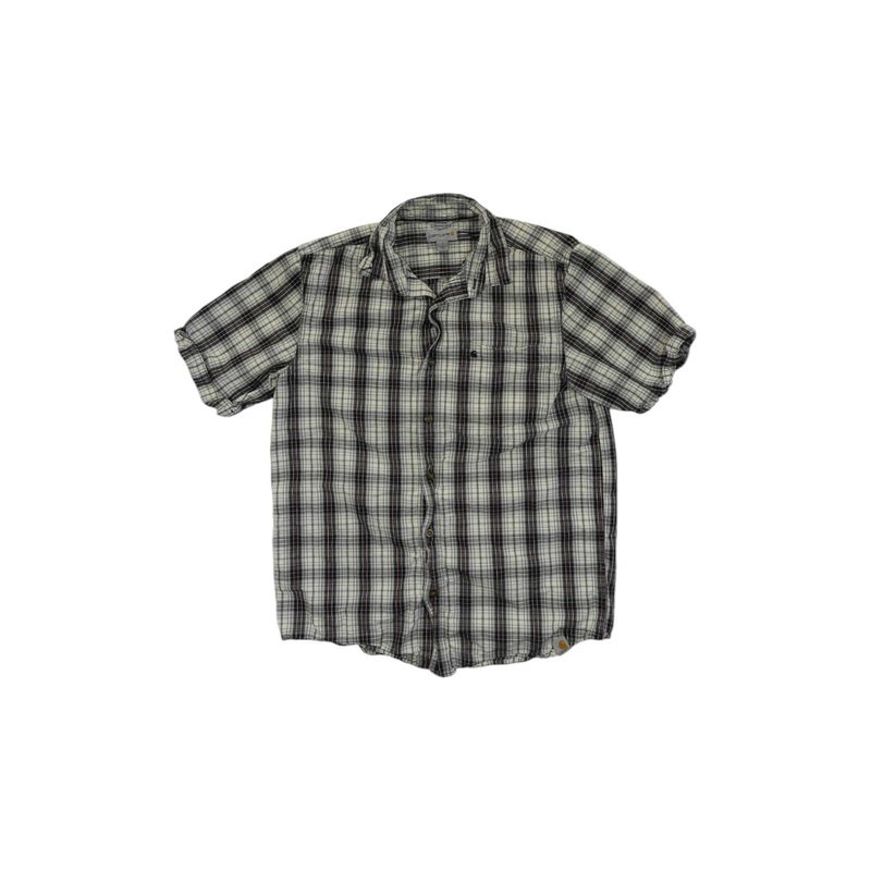 Mens Short Sleeve Button Up Work Shirt