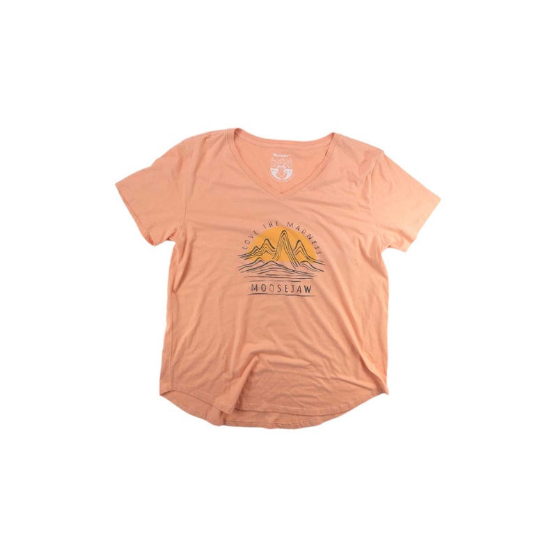 Moosejaw Womens Spiral Macaroni Flowy V-Neck SS Tee