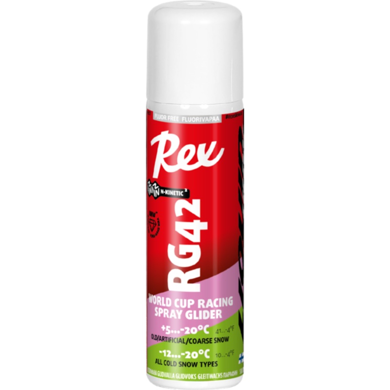 Rex Rg42 Uhw Pink/Green Spray Ski Glide Wax -150Ml -Past Season