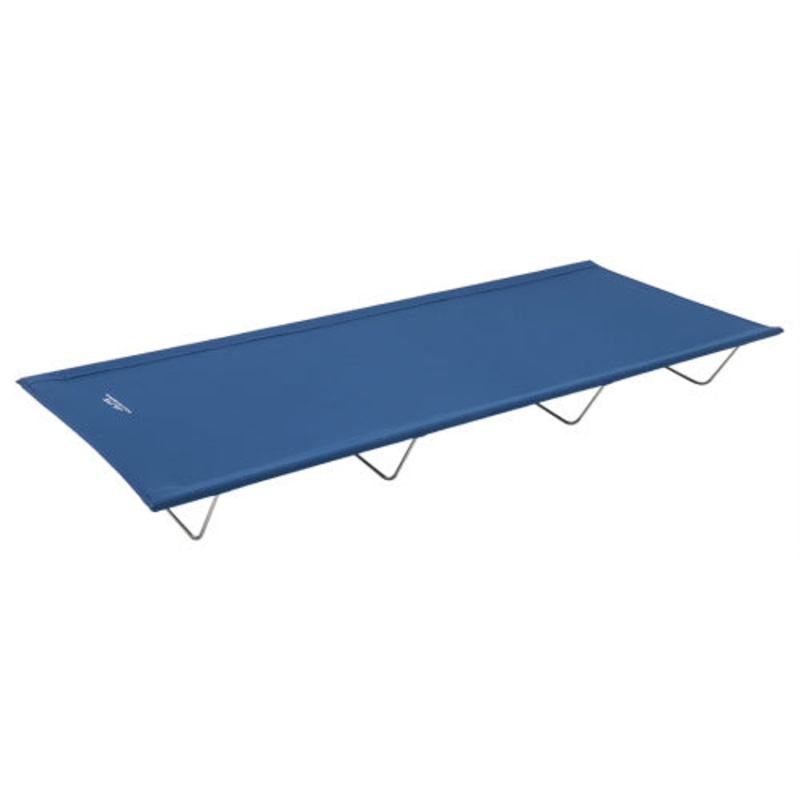 LIGHTWEIGHT COT Lightweight and compactible 600D polyester fabric 34" x 9" x 2" carry bag Durable steel frameDimensions 30" W x 74" L x 7.5" HWeight 9 lbs. 5 oz.Weight Capacity 250 lbs.