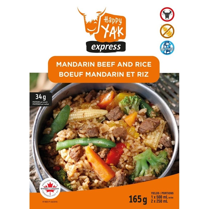 Happy Yak Mandarin Beef & Rice