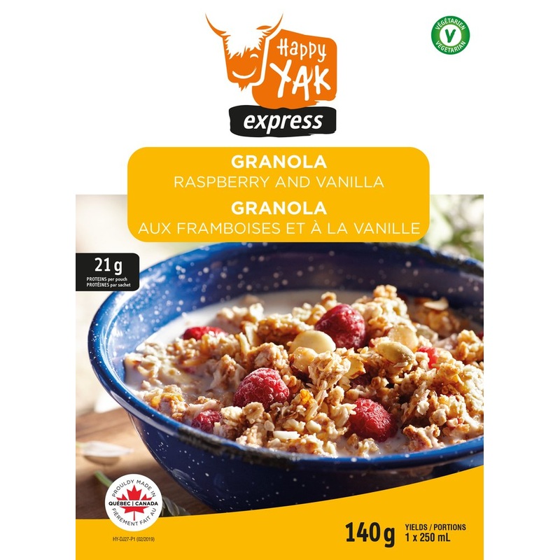 Happy Yak Raspberry and Vanilla Granola