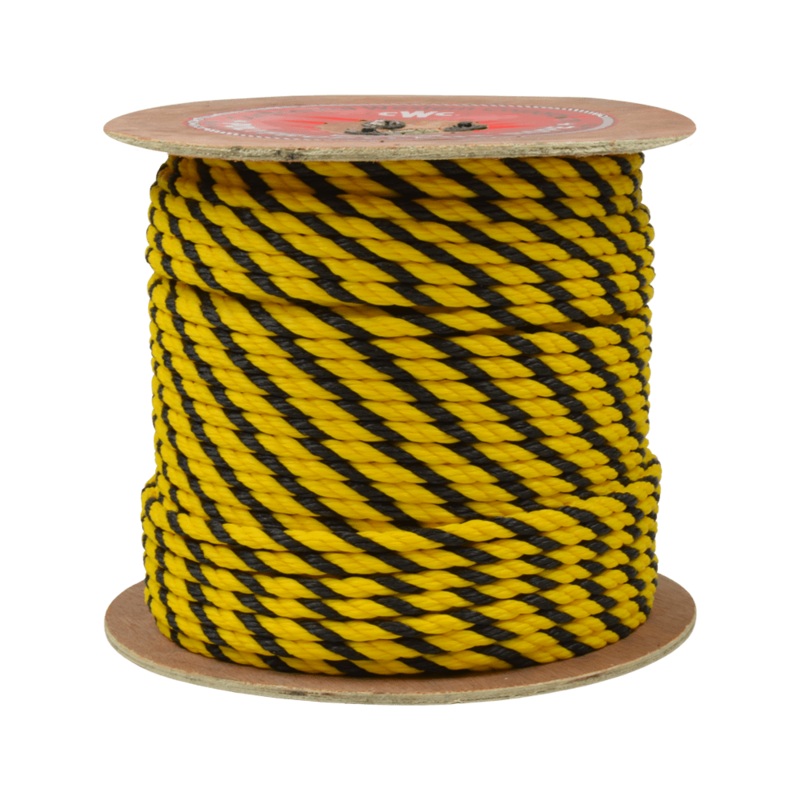 North Water 3/8" Polypro - 1800 lb - Black & Yellow