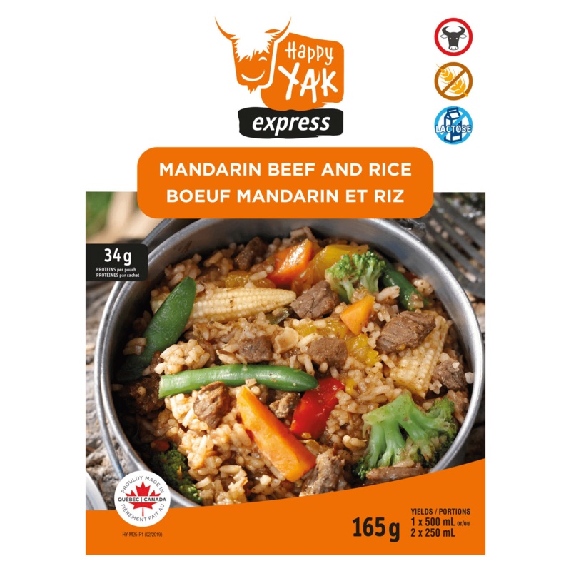 Happy Yak Mandarin Beef and Rice