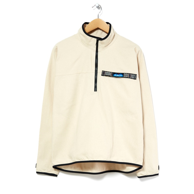 KAVU Men's Half Zip Throwshirt - Birchwood