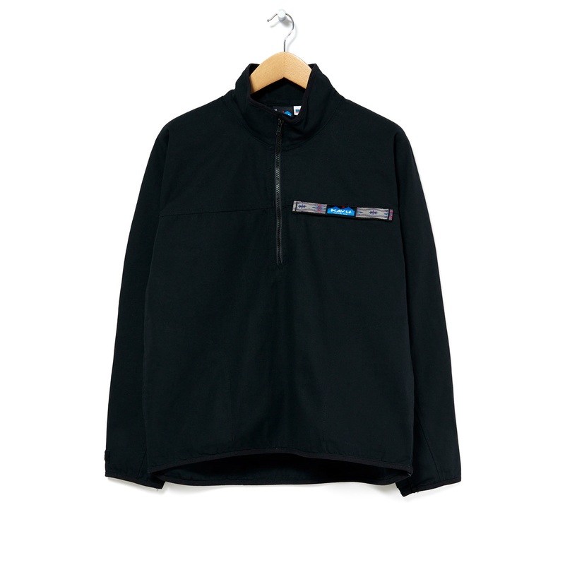 KAVU Men's Half Zip Throwshirt - Jet Black