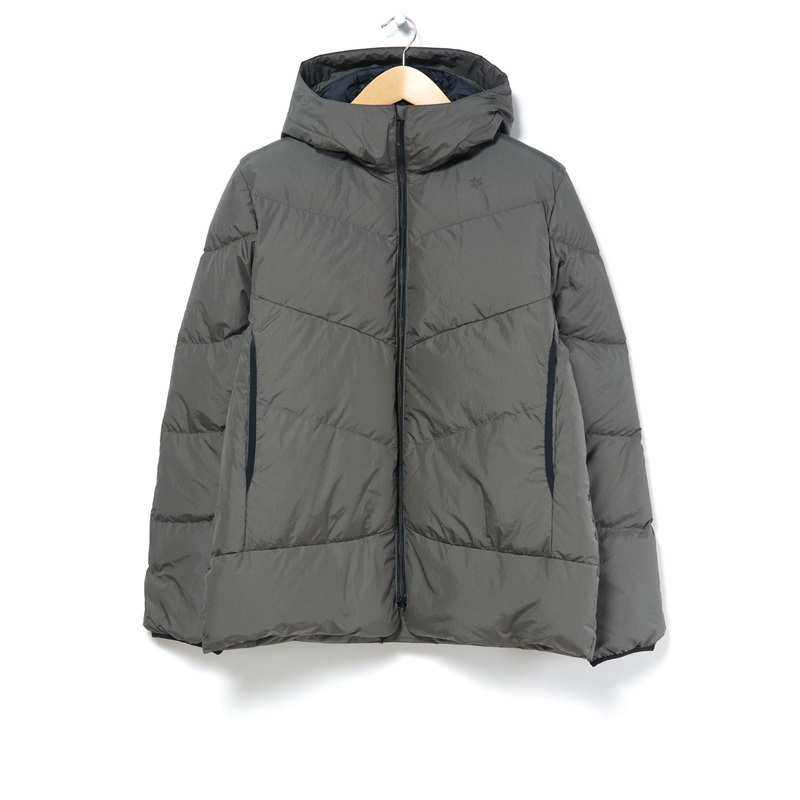 Goldwin Men's Rip-Stop Down Parka Jacket - Khaki Grey
