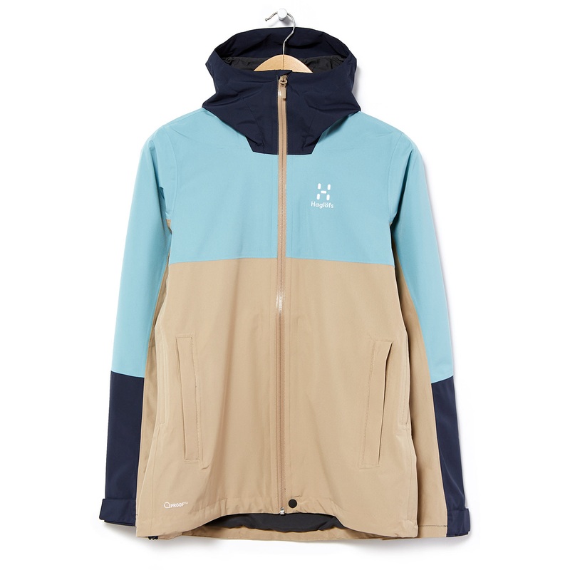 Haglfs Women's Finch Proof Jacket - Sand/Frost Blue