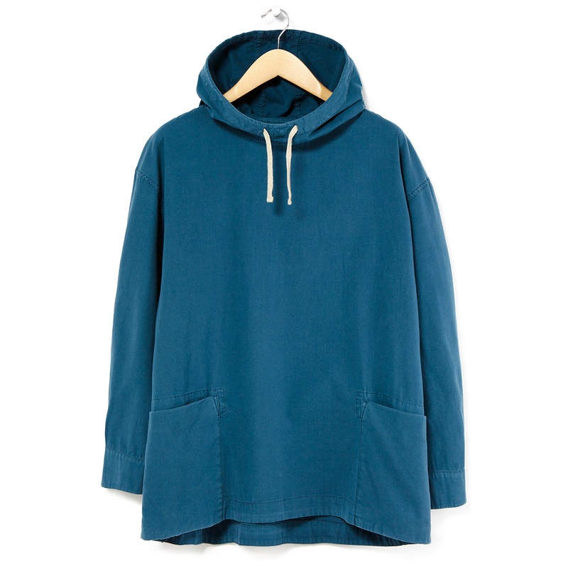 Snow Peak Natural-Dyed Recycled Cotton Parka Jacket - Blue
