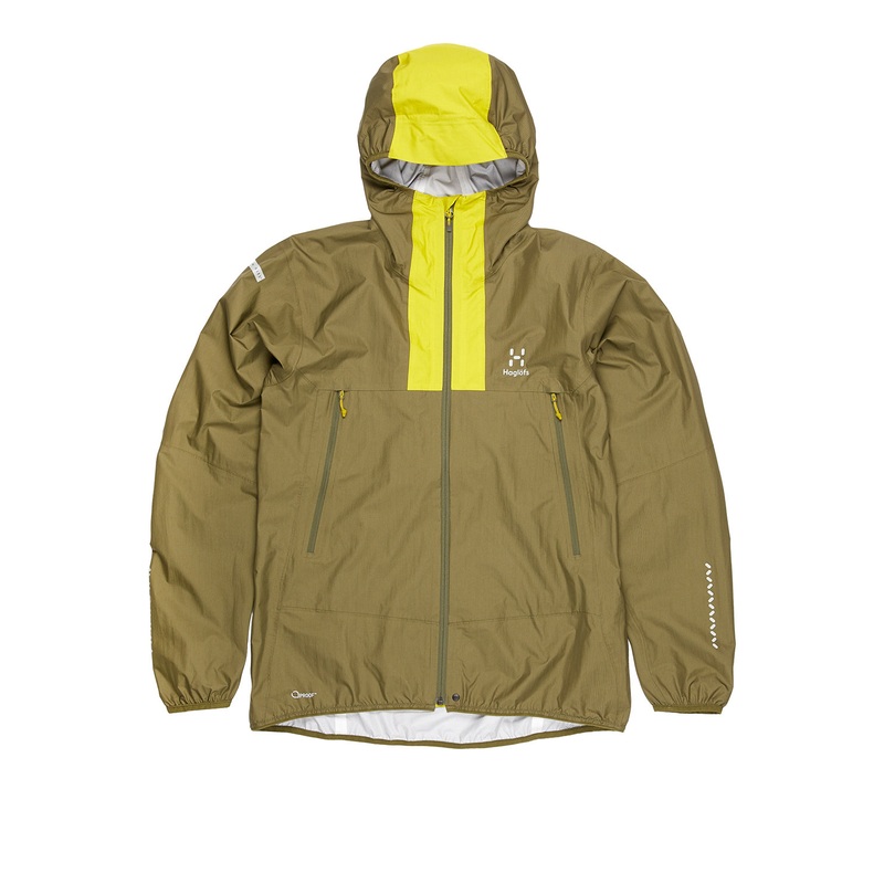 Haglfs Men's L.I.M Proof Jacket - Olive Green/Aurora
