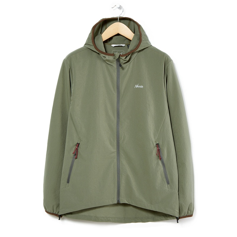 Nanga Men's Air Cloth Comfy Zip Parka Jacket - Olive Green