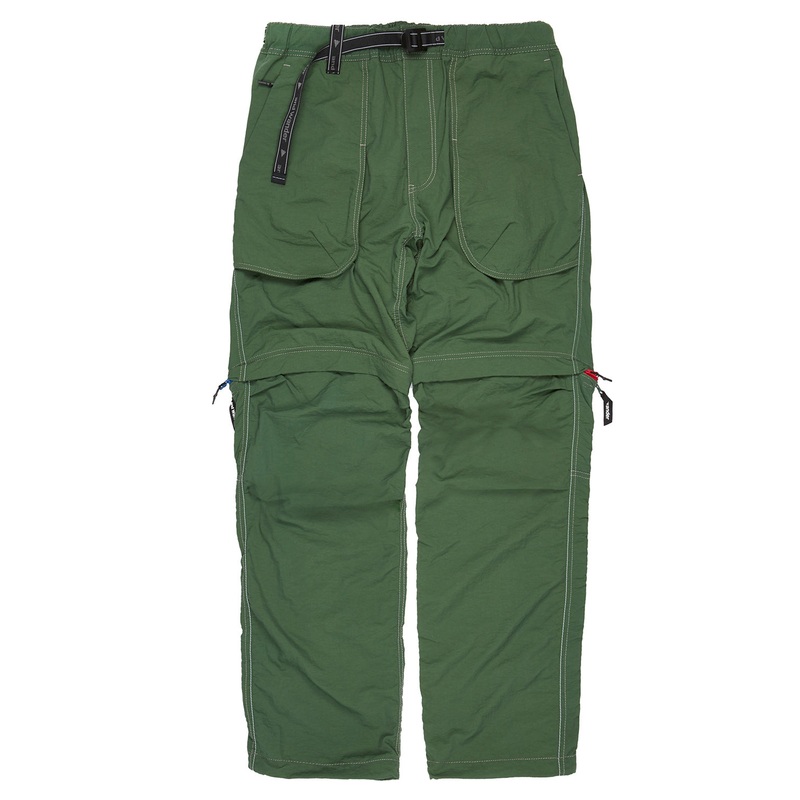 and wander Men's Ny Taffeta Hiker 2 Way Pants - Dark Green