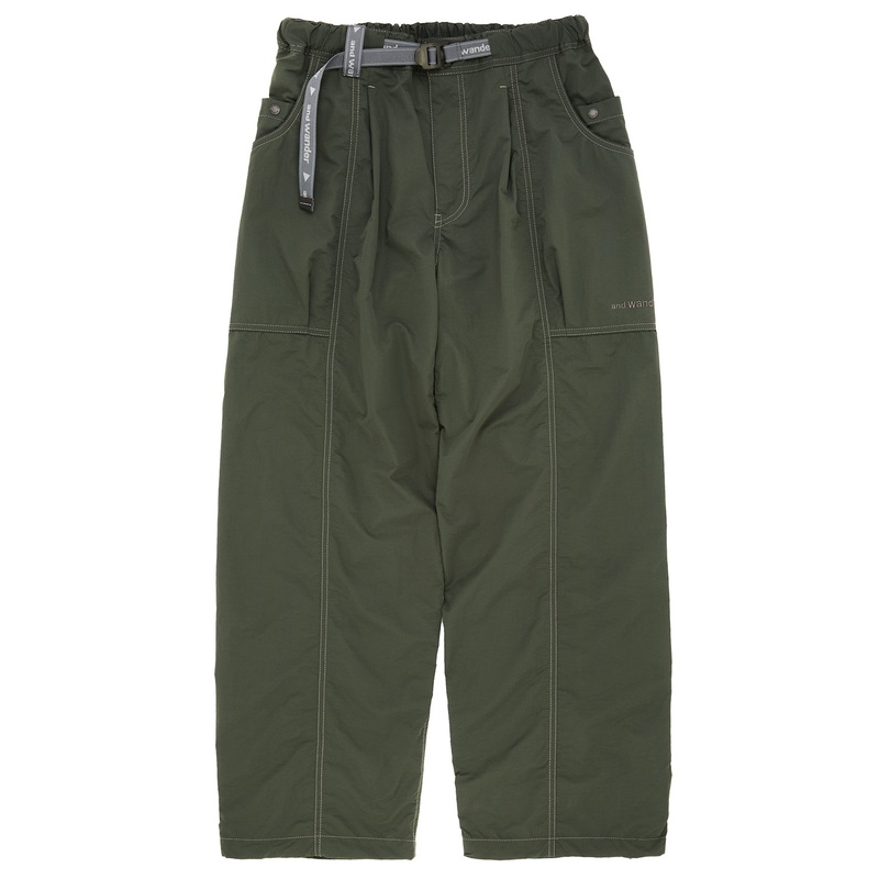 and wander Women's Crinkled Nylon Pants - Dark Grey