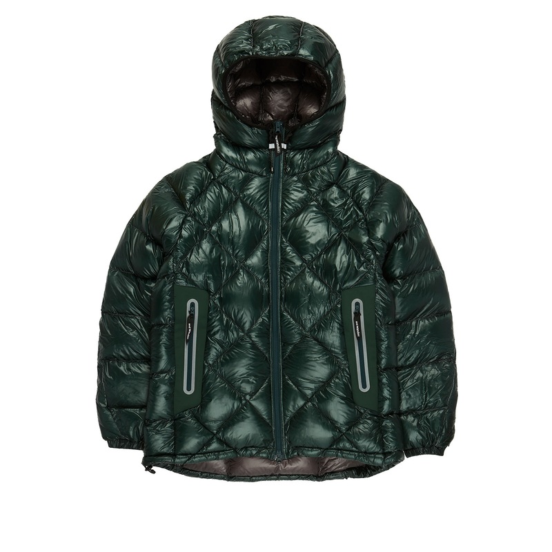 and wander Men's Diamond Stitch Down Hoodie - Green