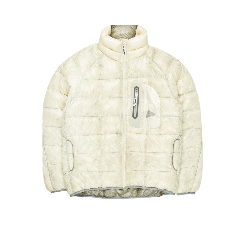 and wander Men's Diamond Stitch Down Jacket - Off White