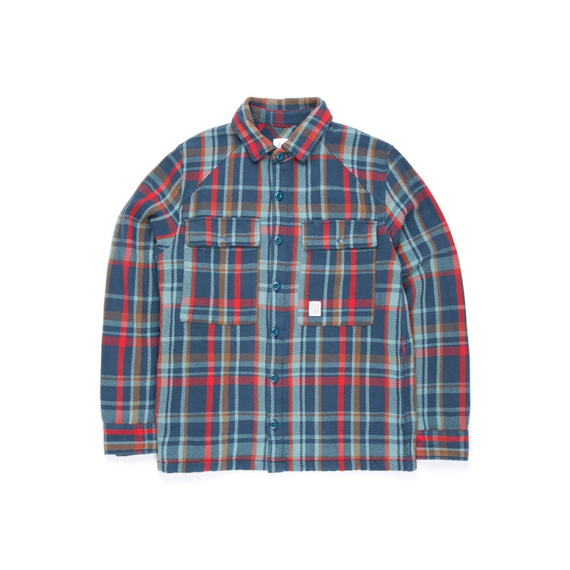 Topo Designs Men's Mountain Shirt Jacket - Pond Blue Multi Plaid