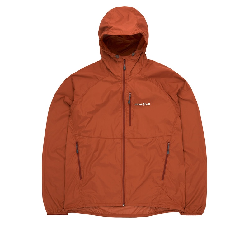 Montbell Men's Wind Blast Hooded Jacket - Orange