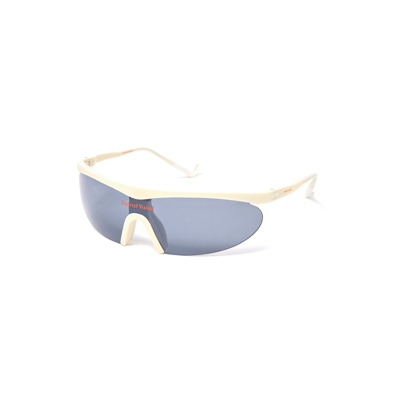District Vision Koharu Eclipse Sunglasses - Limestone / D+ Onyx Mirror