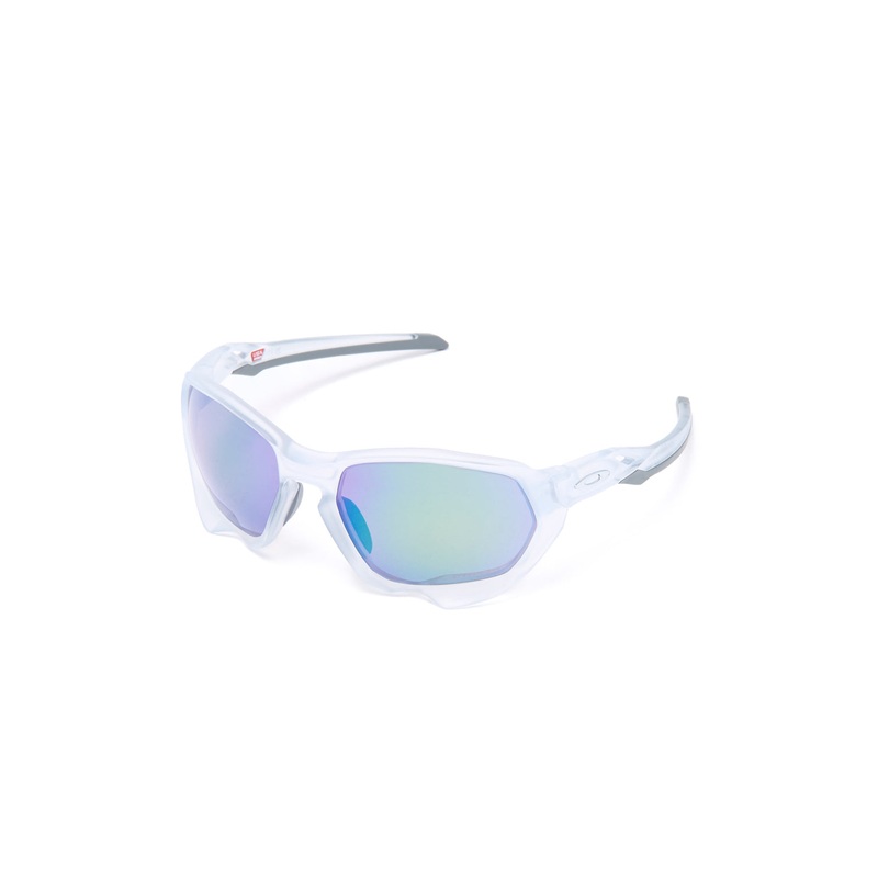 Oakley Plazma Sunglasses - Matte Clear / Prizm Road Jade